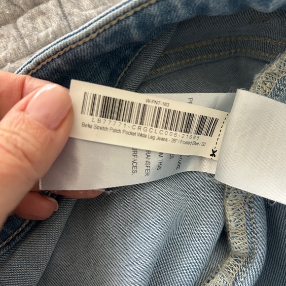 Quince Bella stretch patch pocket  wide leg Jean - Picture 5 of 6